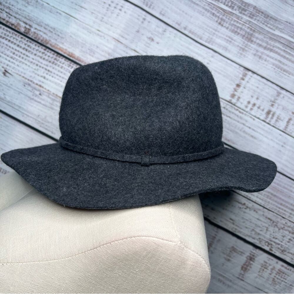 J Crew 100% Wool Gray‎ Hat Fedora Medium/Large